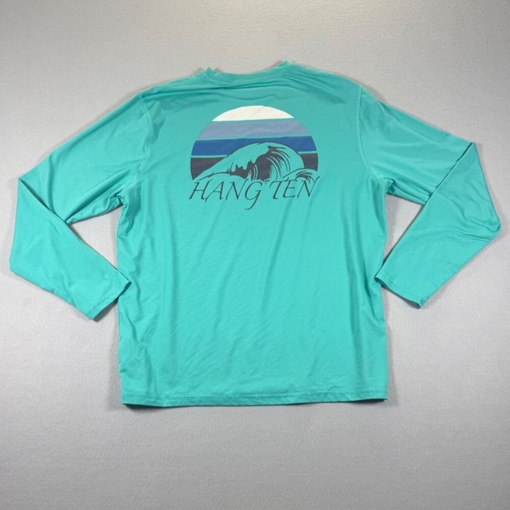 Hang-ten Men's Blue and Green Shirt